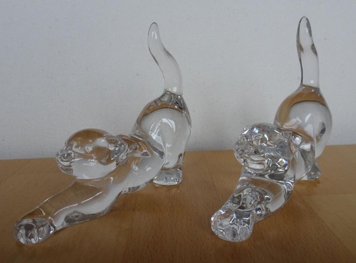Katzenfiguren bleikristall - 2, +